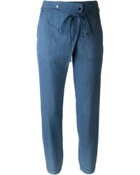 Женские синие джинсовые спортивные штаны от Vince