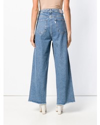 Синие джинсовые широкие брюки от Aalto