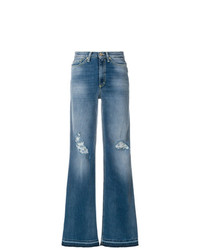 Синие джинсовые широкие брюки от Dondup