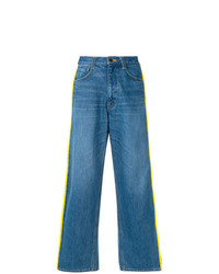 Синие джинсовые широкие брюки от Facetasm