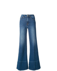 Синие джинсовые широкие брюки от Frame Denim