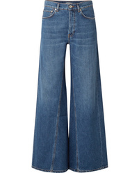 Синие джинсовые широкие брюки от Ganni