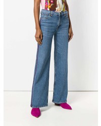 Синие джинсовые широкие брюки от Etro