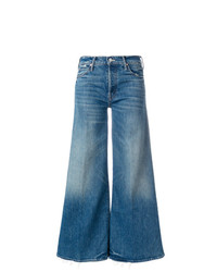 Синие джинсовые широкие брюки от Mother