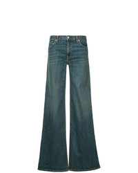 Синие джинсовые широкие брюки от Nili Lotan