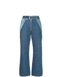 Синие джинсовые широкие брюки от Sea