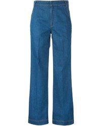 Синие джинсовые широкие брюки от Stella McCartney