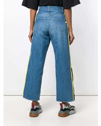 Синие джинсовые широкие брюки от Facetasm