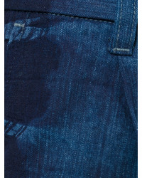 Женские синие джинсовые шорты-бермуды