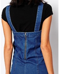 Синие джинсовые шорты-комбинезон от Warehouse