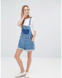 Синие джинсовые шорты-комбинезон от Monki