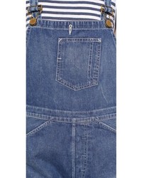 Синие джинсовые шорты-комбинезон от Levi's