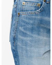 Женские синие джинсовые шорты от Saint Laurent