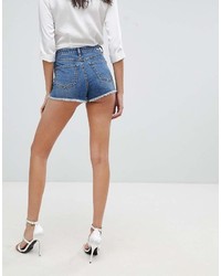 Женские синие джинсовые шорты от Lipsy