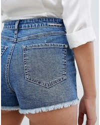 Женские синие джинсовые шорты от Lipsy