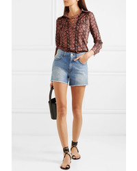 Женские синие джинсовые шорты от ALEXACHUNG