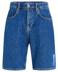 Мужские синие джинсовые шорты от KARL LAGERFELD JEANS