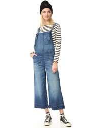 Синие джинсовые штаны-комбинезон от NSF