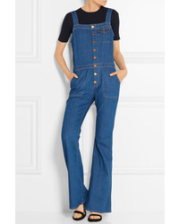 Синие джинсовые штаны-комбинезон от MiH Jeans