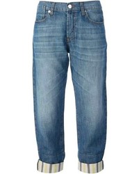 Синие джинсы-бойфренды от Marni