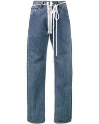 Синие джинсы-бойфренды от Off-White