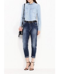 Синие джинсы-бойфренды от Patrizia Pepe