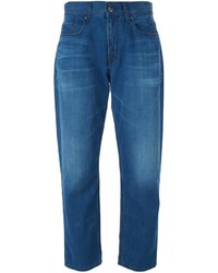 Синие джинсы-бойфренды от Victoria Beckham