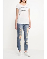 Синие джинсы-бойфренды от Vila