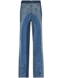 Мужские синие джинсы в стиле пэчворк от Ahluwalia