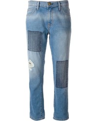Женские синие джинсы в стиле пэчворк от Current/Elliott