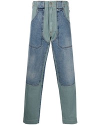 Мужские синие джинсы в стиле пэчворк от Diesel