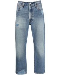 Мужские синие джинсы в стиле пэчворк от Levi's