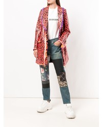 Женские синие джинсы в стиле пэчворк от Junya Watanabe