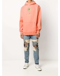 Мужские синие джинсы в стиле пэчворк от VAL KRISTOPHE