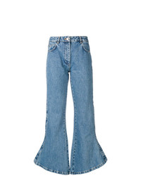 Синие джинсы-клеш от Aalto