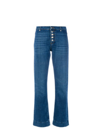 Синие джинсы-клеш от Alexa Chung
