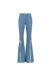 Синие джинсы-клеш от Andrea Bogosian