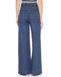 Синие джинсы-клеш от Free People