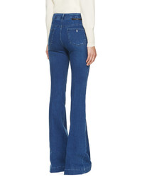 Синие джинсы-клеш от Stella McCartney