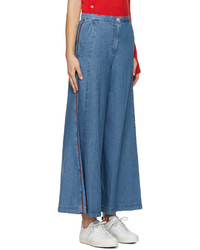 Синие джинсы-клеш от Sjyp