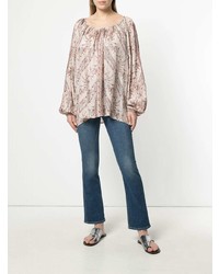 Синие джинсы-клеш от Frame Denim