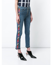 Синие джинсы-клеш от Veronica Beard