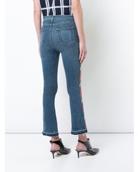 Синие джинсы-клеш от Veronica Beard