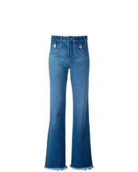 Синие джинсы-клеш от Chloé