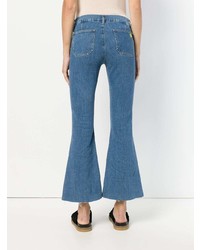 Синие джинсы-клеш от MiH Jeans