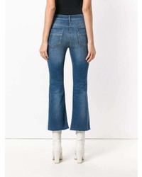 Синие джинсы-клеш от Elisabetta Franchi