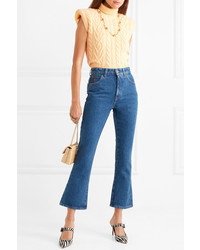 Синие джинсы-клеш от ATTICO