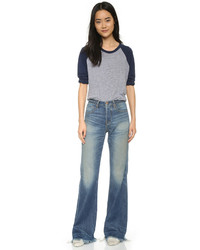 Синие джинсы-клеш от NSF