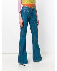 Синие джинсы-клеш от Ottolinger