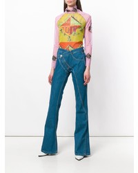 Синие джинсы-клеш от Ottolinger